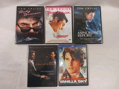 Tom Cruise Movies (DVD Lot of 5) Risky Maguire Collateral Vanilla Sky Minority  - Image 1 of 4