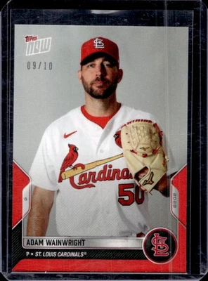 2022 Topps Now Baseball Adam Wainwright Red Parallel #09/10 Cardinals - Image 1 of 2