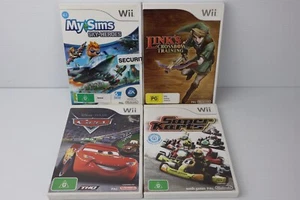 Nintendo Wii Bundle Link’s Crossbow Training, Super Karts, Sky Heroes, Cars Kids - Picture 1 of 18
