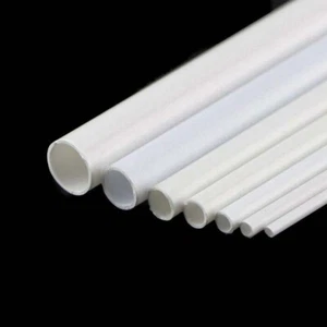 2mm-10mm Diameter ABS Round Tube Styrene Plastic Tubing Plasticard 250mm Length - Picture 1 of 2