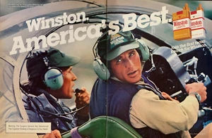 De colección 1983 Winston cigarrillos patrulla de montaña pilotos impreso anuncio - Imagen 1 de 1