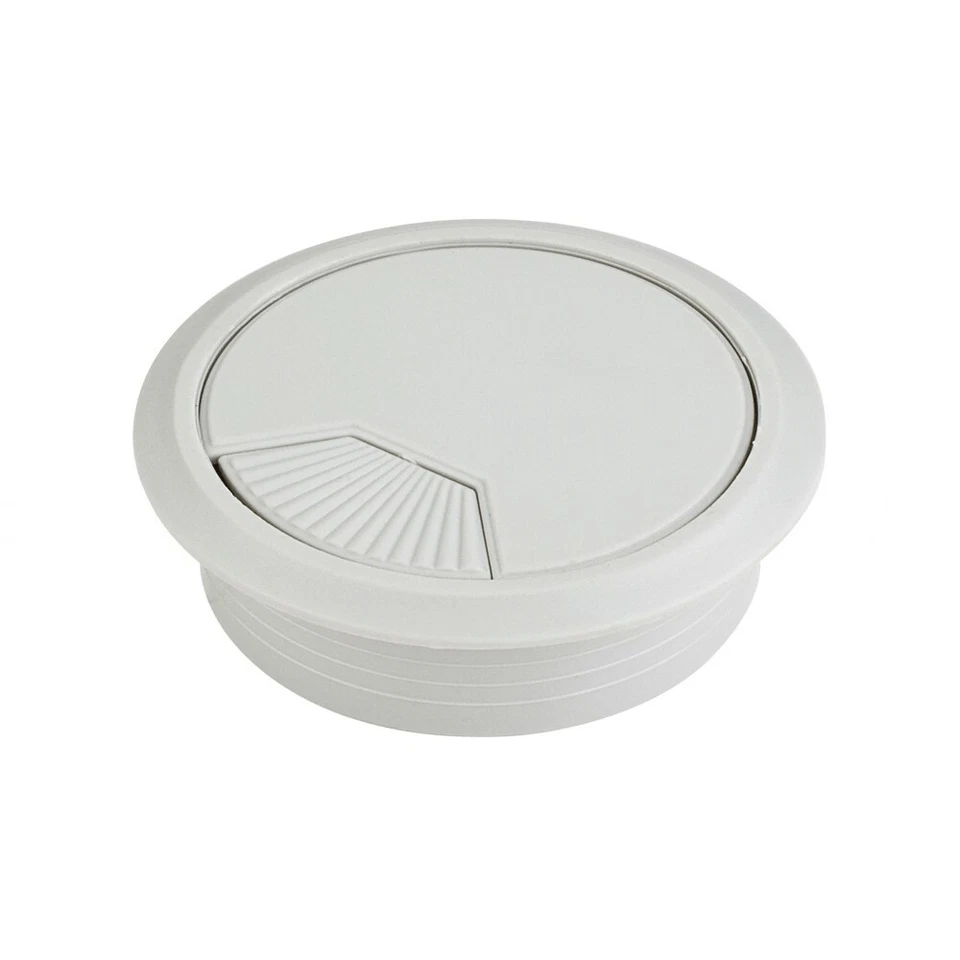 Один серый кабельный пружинный люверс для отверстия столешницы диаметром 2,5 дюйма 68000 г - Изображение 1 из 1