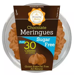 Glutenfrei: Krunchy schmilzt zuckerfreie Baiser Schokolade 2oz Packung (30 Kalorien) - Bild 1 von 2