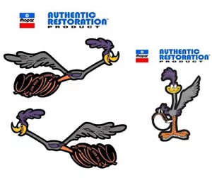 Fits 1969-1974 Plymouth Road Runner Standing and Running Bird Decals - Picture 1 of 3