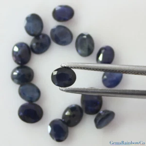 Natural Sapphire Oval Faceted Loose gemstones 5x4mm AAA Quality Inclusion Free - Picture 1 of 8