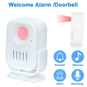 Sensor de movimiento infrarrojo detector de alarma inalámbrico entrada de tienda timbre de bienvenida - Imagen 1 de 17