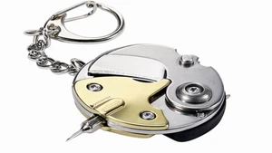 Cool! GOLD Tool Titanium Coin Knife Multi Tool D2 Blade Mini-Gold Keychain - Picture 1 of 17