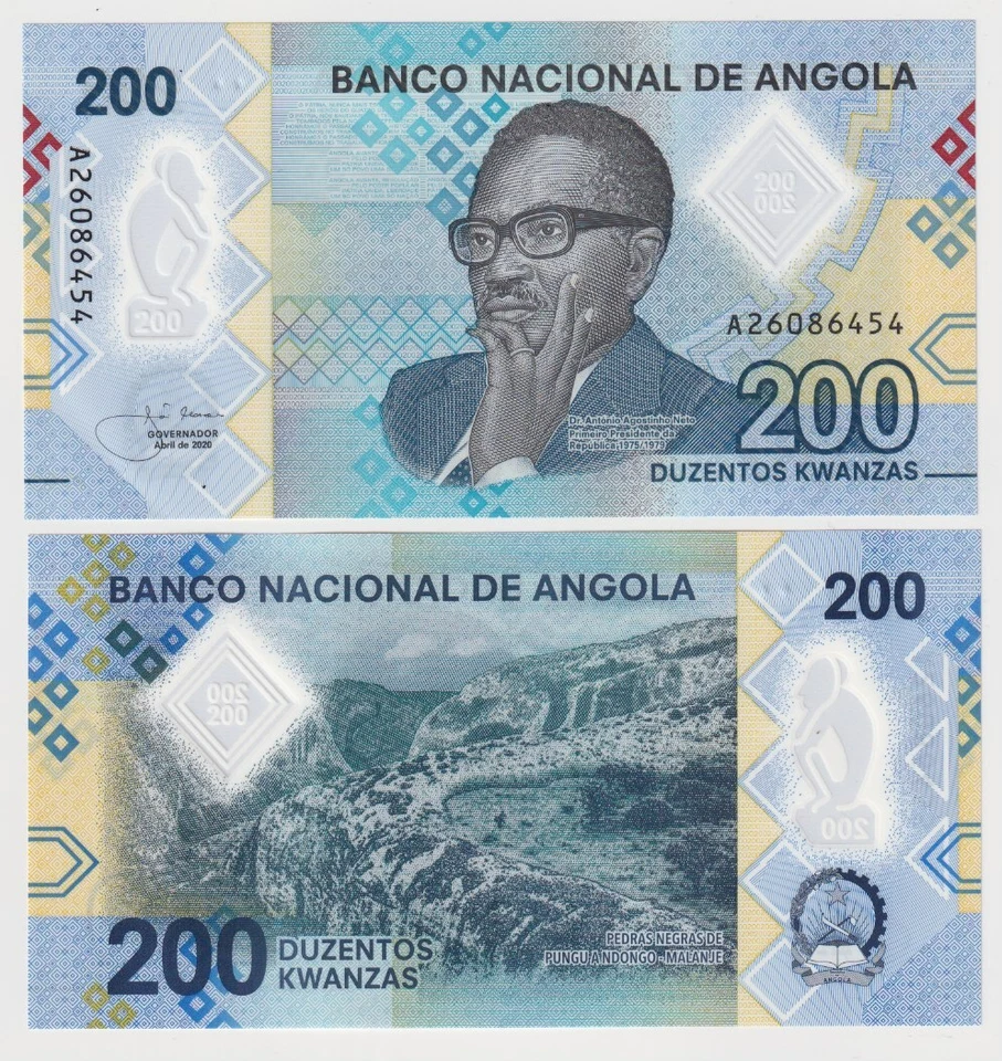 ANGOLA 200 KWANZAS (2020) - P-NEW  UNC Polymer Notes -Prefix A ✹DNH✹ - Image 1 of 1