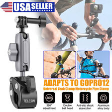 For Gopro 12 11 Bike Motorcycle Handlebar Pole Mount Holder Clamp 360 Rotary New