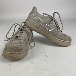 Nike Air Force 1 Gray Sneaker Shoes Girls Size: 4.5y A02285-200