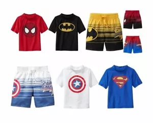 Tronchetti corti da bagno Batman Superman Captain nuovi con etichette Old Navy Superheroes - Foto 1 di 13