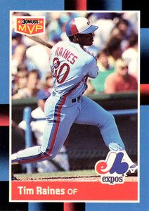 1988 Donruss Bonus MVP's #BC18 Tim Raines Period After Inc. Montreal Expos HOF