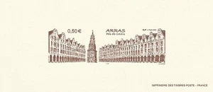 Gravure Epreuve timbre poste 2003 Arras Pas de Calais - Foto 1 di 1