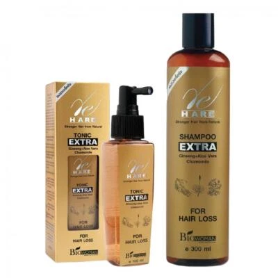 2X Bio Woman Re HARE Shampoo & Tonic Extra Herbal Anti Hair Loss [Set 2 Pieces] - Image 1 of 4