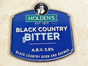 HOLDEN’S BLACK COUNTRY BITTER EST 1915 A.B.V 3.9% VINTAGE BAR PUMP LABEL SIGN - Picture 1 of 4