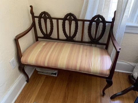 antique settee loveseat Cover