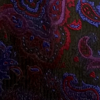 Corbata de seda verde rojo púrpura cachemira CHANEL Italia Foto 1 de 4