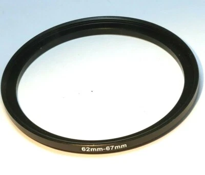 62mm to 67mm  lens ring step Up threaded male to female thin profile wide angle  - Image 1 of 4
