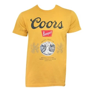 Coors Banquet Golden Tee Shirt Yellow - Picture 1 of 1