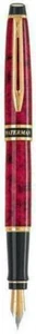 Waterman Expert Fountain Pen Oriental Red & Gold Fine Pt New In Box - Picture 1 of 2
