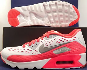 Nike Air Max 90 Ultra Breathe iD White Solar Red Silver SZ 8 ( 810740-991 ) - Picture 1 of 5