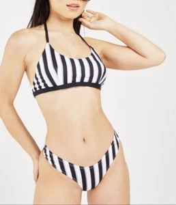 VERTIKAL GESTREIFTER ZWEITEILIGER BADEANZUG Größe Xs - Bild 1 von 2