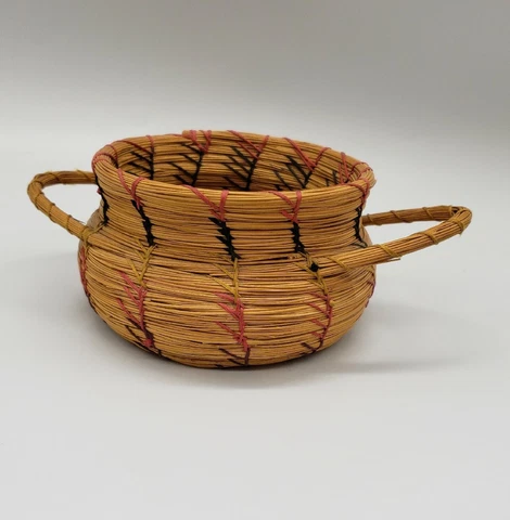 Handmade Double Handle Basket 3.75" (J) Cover