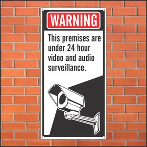 Video Surveillance Sign 4 - 12 x 24 Aluminum Sign - Picture 1 of 1