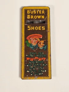 Buster braune Schuhe Pfeife - Blech Litho lithographiert Werbung - Bild 1 von 7