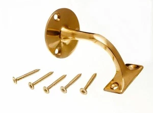 Neu 2 X Treppe Hand Schiene Klammern Wand Halterungen Solid Messing 6.3cm 63mm - - Bild 1 von 1