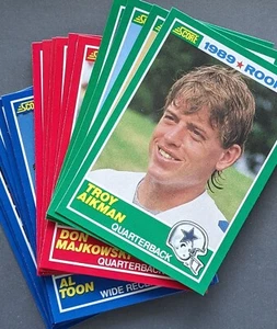 1989 Score Football 180-438 See Scans FACTORY SET BREAK Most NM/MT Pack Fresh! - Picture 1 of 395