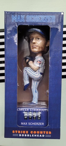 MAX SCHERZER STRIKEOUT COUNTER BOBBLEHEAD NEW IN BOX FREE SHIPPING Cover