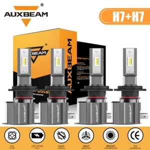 4X AUXBEAM H7 LED Headlights Hi-Lo Beam White 6000K For Hyundai Sonata 2011-2014 - Picture 1 of 12