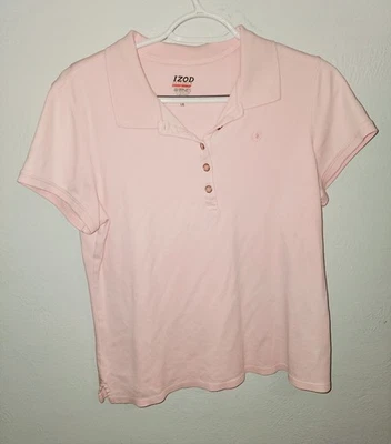 Camisa polo para mujer IZOD rosa claro talla grande  Foto 1 de 3