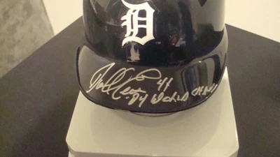 Darrell Evans AUTOGRAPHED DETROIT TIGERS MINI HELMET SIGNED 1984 WORLD CHAMPS - Image 1 of 3