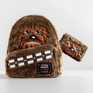 Star Wars Loungefly Chewbacca Rucksack mit passender Geldbörse Neu mit Etikett - Bild 1 von 19