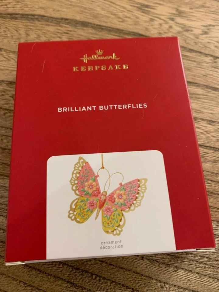 Hallmark Keepsake Ornament 2021 Brilliant Butterflies Butterfly 5th #5 Pink NIB