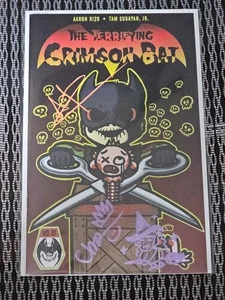 The Terrifying Crimson Bat 1 Facepalm Queen 2x signiert Rizo & Rios & Remarked COA - Bild 1 von 2