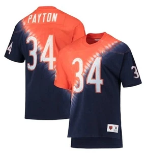 Walter Payton Chicago Bears Mitchell & Ness NFL 4XL Shirt Dip Dye #34 New - Picture 1 of 3