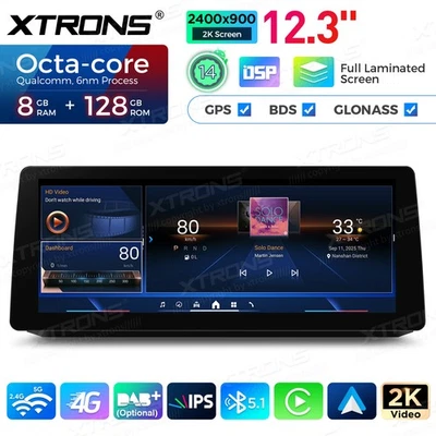 2K 12,3" 8G+128GB Android 14 Autoradio für BMW Für BMW 1er E87 E88 E81 E82 CIC - Bild 1 von 4
