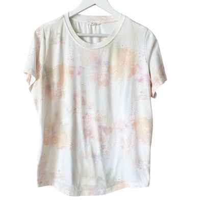 Espléndida Camiseta Eco Talla 1X Tie-Dye Floral Colorido Multicolor Informal Suave Camiseta Foto 1 de 4
