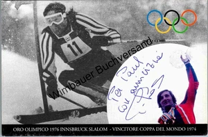 Original Autogramm Piero Gros Ski /// Autograph signiert signed signee Gr 324500 - Picture 1 of 2