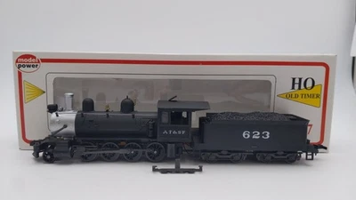 Model Power 6556 HO Scale ATSF 2-8-0 Steam Engine #623 EX/Box - Image 1 of 4