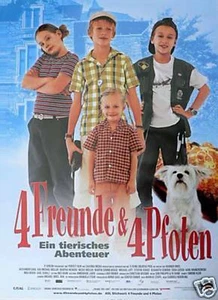 4 Freunde und 4 Pfoten - Filmplakat A1 84x60cm gerollt - Picture 1 of 1