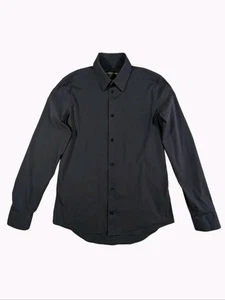 Balenciaga Men's Formal Shirt Size 39 Navy Blue Long Sleeve Made in Italy - Picture 1 of 10