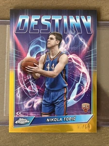 2024-25 Topps Chrome - Destiny Nikola Topic #D-9 GOLD Refractor /50 Rookie - Picture 1 of 2