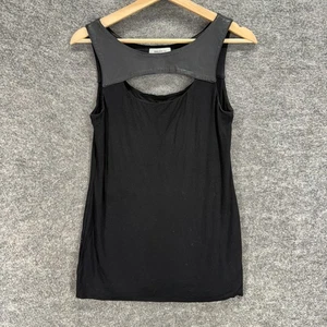 Bailey 44 Blouse Women M Medium Black Sleeveless Wide Strap Pullover Casual - Picture 1 of 7