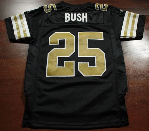 New Orleans Saints Reggie Bush Youth M Jersey Reebok Authentic NFL Football Cover