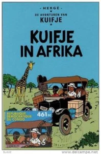 Congo "TINTIN in AFRICA" Card Dutch version-FDC Cancel 2001-COMICS-Ford Model T - Picture 1 of 1