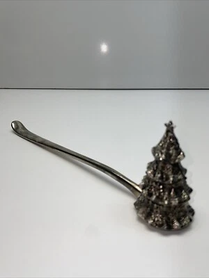 Vintage Godinger Silver Plated Christmas Tree Design Candle Snuffer Mid Century - Image 1 of 4